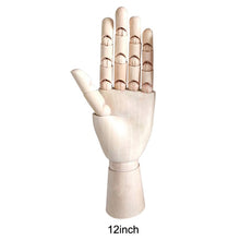 Load image into Gallery viewer, 7inch/8inch/10inch/12inch Wooden Left/Right Hand Body Artist Model Jointed Articulated Wood Sculpture Mannequin E2S