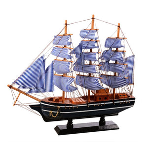 Wooden Sailing Ship Decor